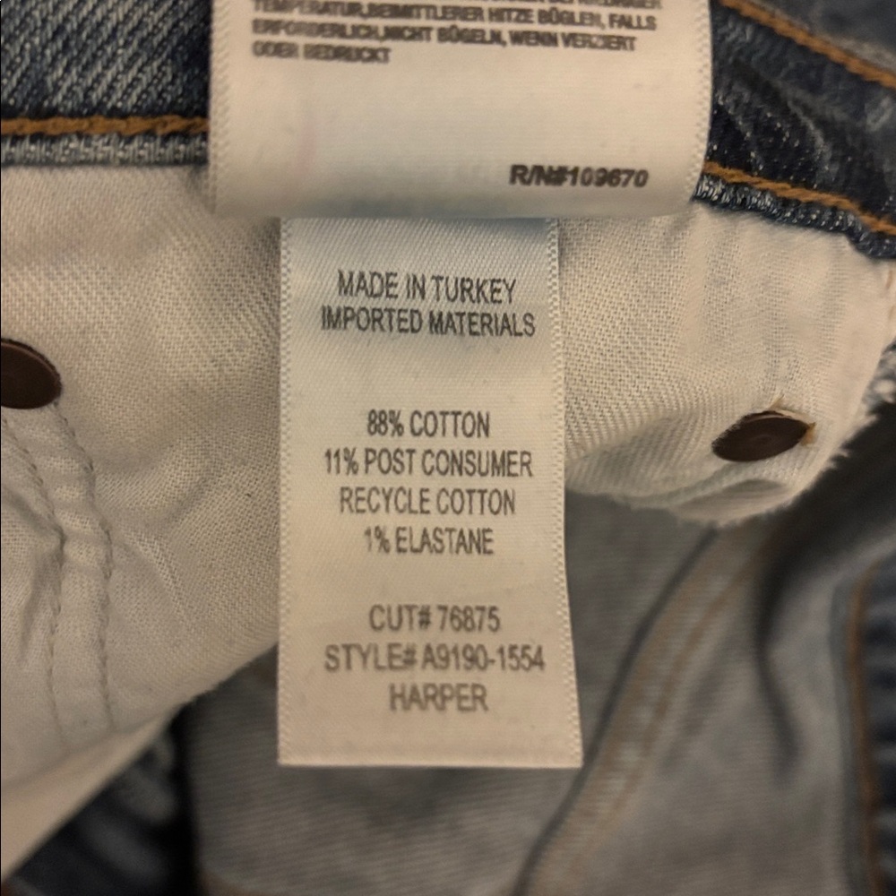 Agolde Wide Leg Harper High Rise Blue Jeans | Size 27 - Picture 8 of 8